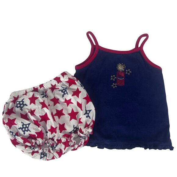 Gymboree Firecracker Tank Top Bloomer Set Baby Girl Size 12-18 & 18-24 Mos VTG - Picture 1 of 8